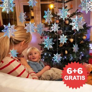 12x 3D holografické snehové vločky | HOLOFLAKE