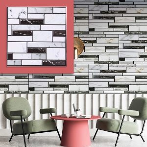 3D nálepky na stenu s mramorovým vzhľadom (10 ks/0,9 m²) | MARBLEBLOCKS