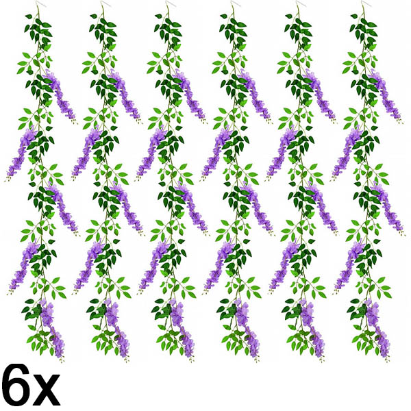 6x Umelá kvetinová réva vistérie | WISBLOOM