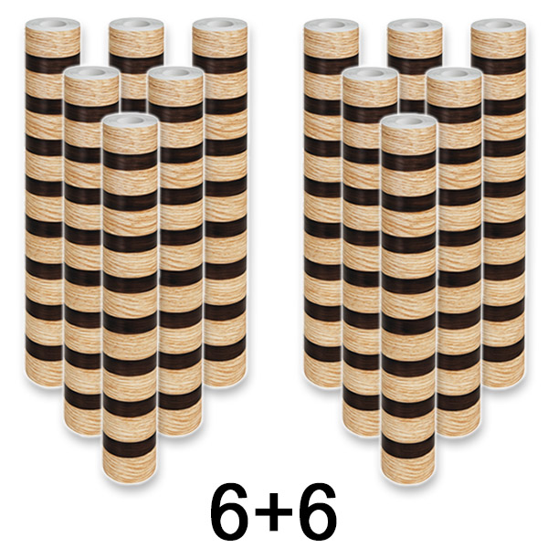 6x Nálepka na stenu s vzhľadom prírodného dreva | LINEWALL 1+1 ZADARMO